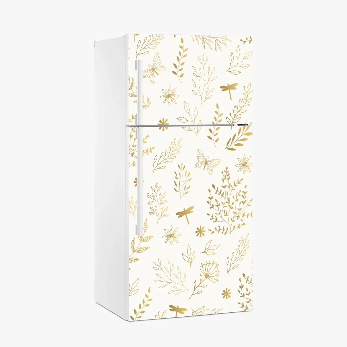Sticker pour réfrigérateur motif botanique doré minimaliste – Wallnifity® Sticker pour réfrigérateur motif botanique doré minimaliste – Wallnifity®