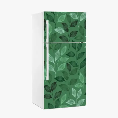 Sticker pour réfrigérateur motif botanique feuilles stylisées – Wallnifity®