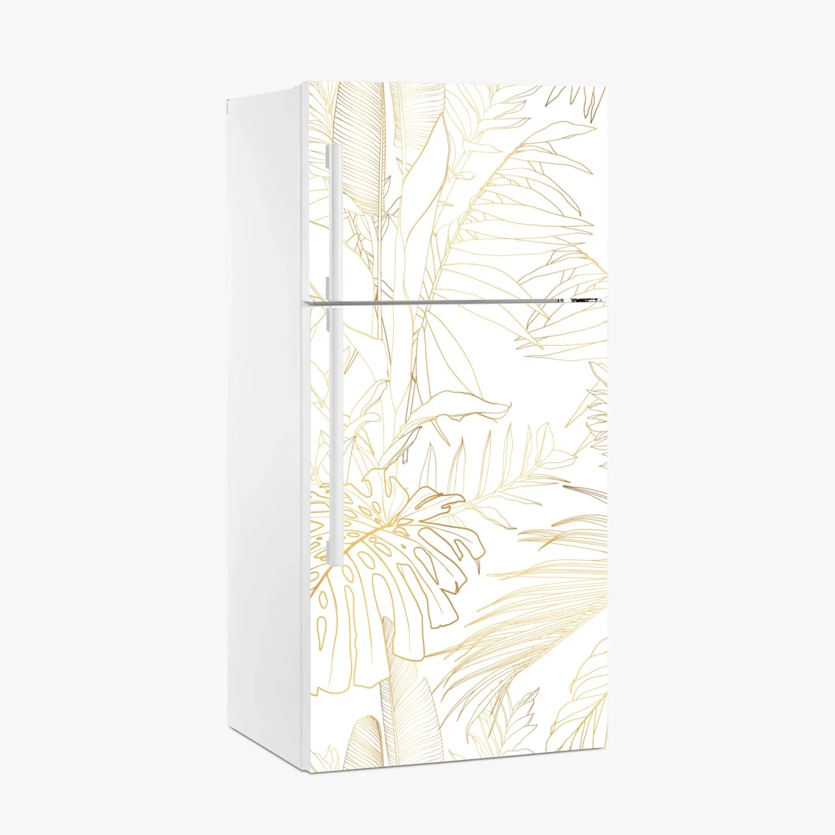 Sticker pour réfrigérateur motif botanique doré de feuilles tropicales – Wallnifity® Sticker pour réfrigérateur motif botanique doré de feuilles tropicales – Wallnifity®