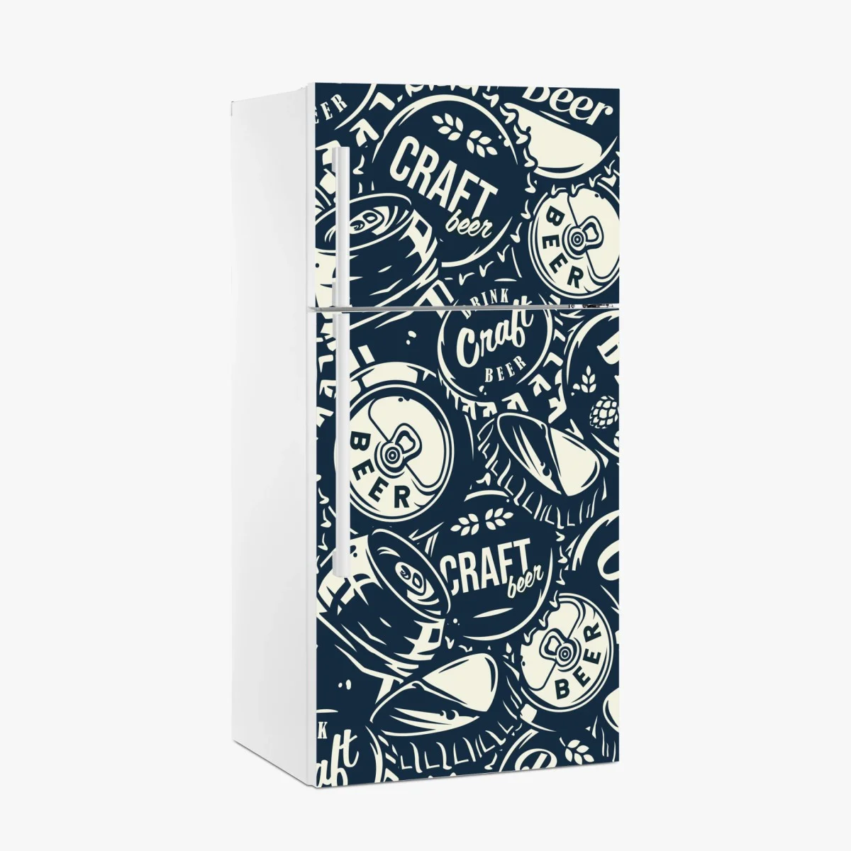 Sticker pour réfrigérateur motif bière artisanale rétro et graphique – Wallnifity® Sticker pour réfrigérateur motif bière artisanale rétro et graphique – Wallnifity®