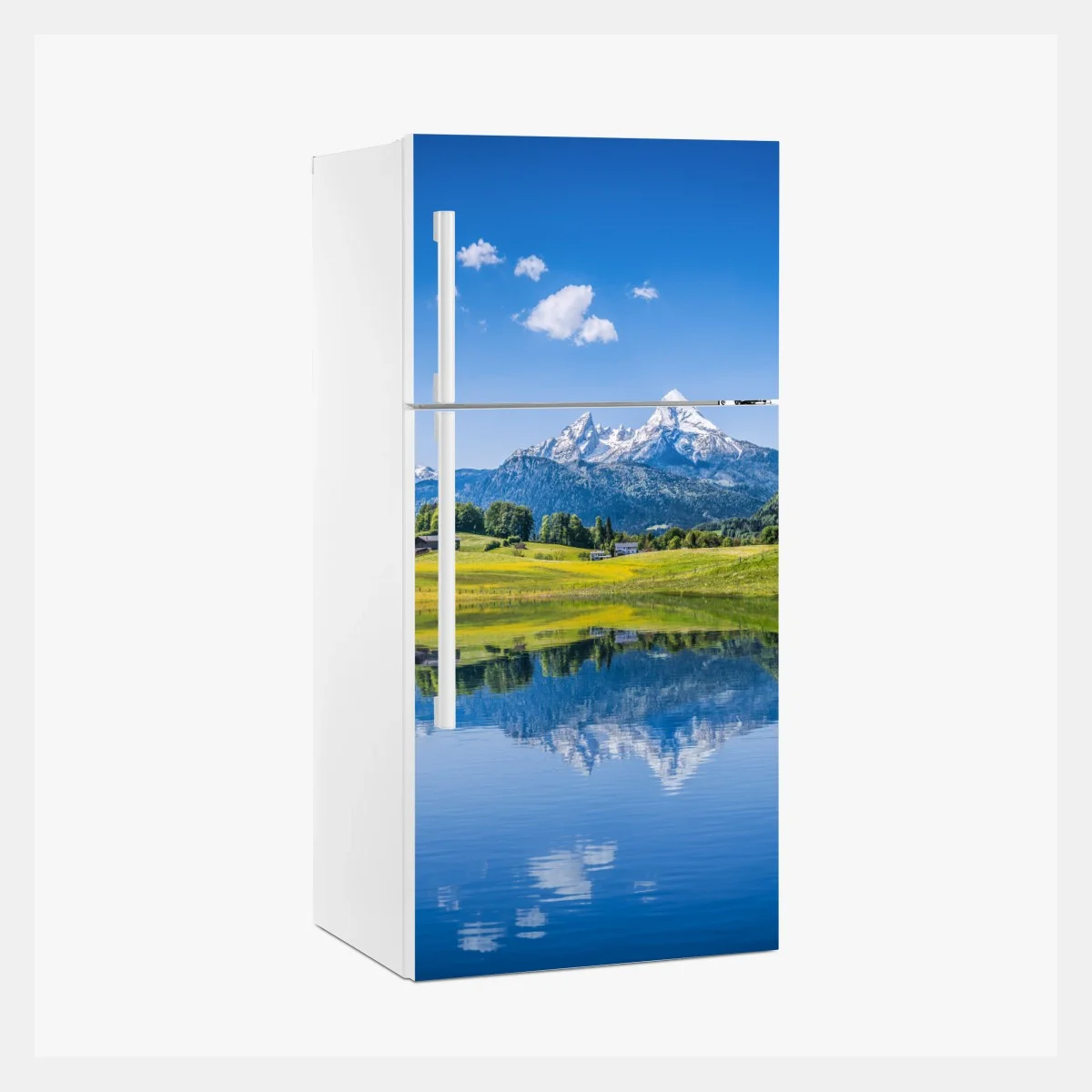 Sticker pour réfrigérateur reflet alpin sur lac miroir – Wallnifity® Sticker pour réfrigérateur reflet alpin sur lac miroir – Wallnifity®