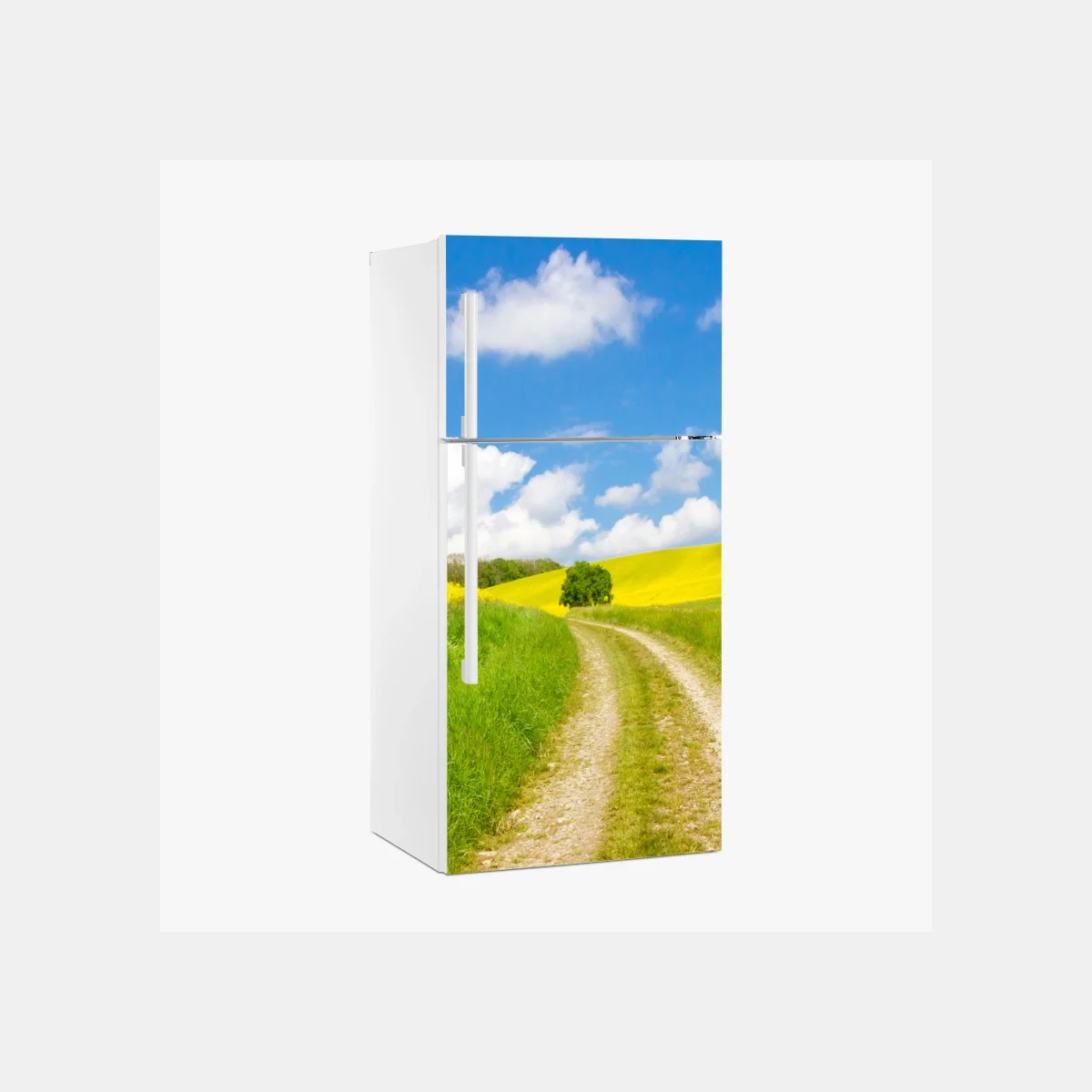 Sticker pour réfrigérateur chemin champêtre et champs de colza – Wallnifity® Sticker pour réfrigérateur chemin champêtre et champs de colza – Wallnifity®