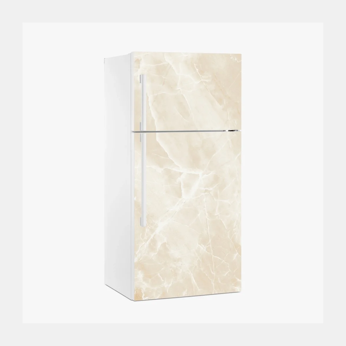 Sticker pour réfrigérateur marbre beige élégant aux veinures blanches – Wallnifity® Sticker pour réfrigérateur marbre beige élégant aux veinures blanches – Wallnifity®