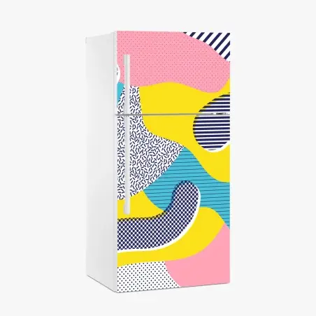 Sticker pour réfrigérateur composition abstraite pop colorée – Wallnifity®