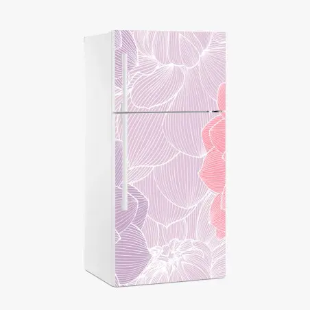 Sticker pour réfrigérateur motif floral pastel délicat – Wallnifity®