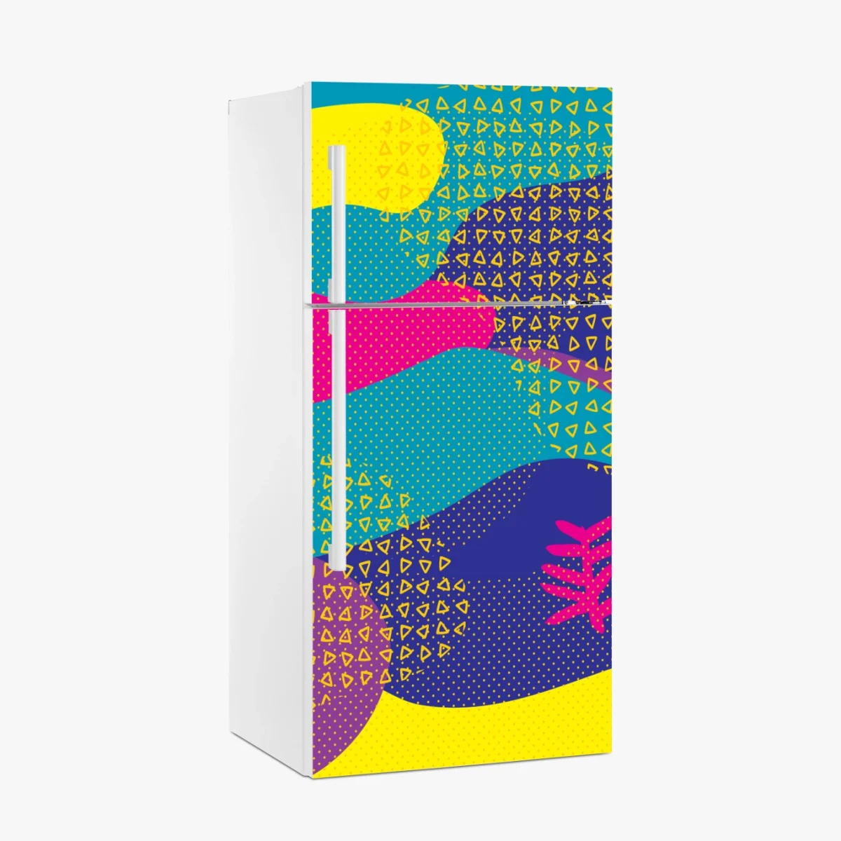 Sticker pour réfrigérateur composition abstraite colorée à motifs tropicaux – Wallnifity® Sticker pour réfrigérateur composition abstraite colorée à motifs tropicaux – Wallnifity®