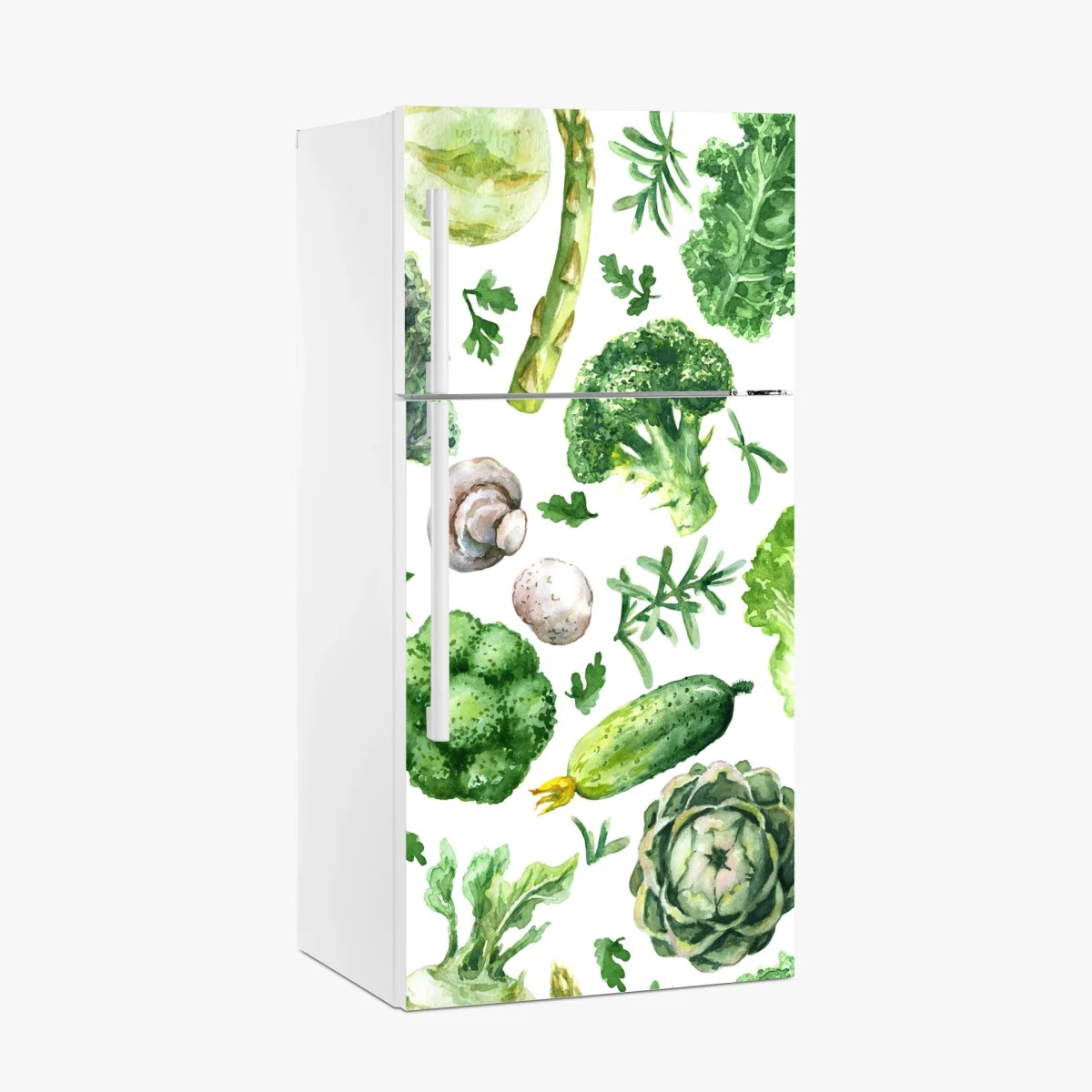 Sticker pour réfrigérateur motif légumes verts en aquarelle – Wallnifity® Sticker pour réfrigérateur motif légumes verts en aquarelle – Wallnifity®