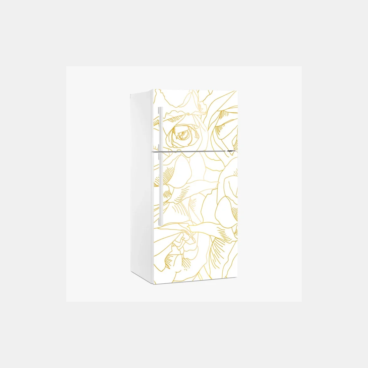 Sticker pour réfrigérateur roses dorées en motif au trait – Wallnifity® Sticker pour réfrigérateur roses dorées en motif au trait – Wallnifity®