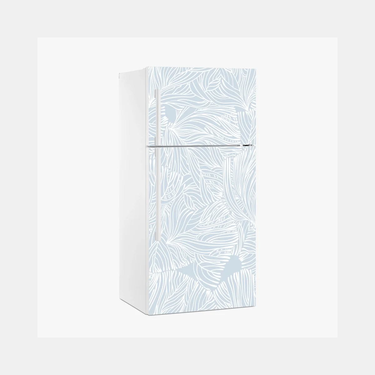 Sticker pour réfrigérateur motif floral linéaire bleu pastel – Wallnifity® Sticker pour réfrigérateur motif floral linéaire bleu pastel – Wallnifity®