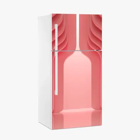 Sticker pour réfrigérateur élégance corail minimaliste – Wallnifity®
