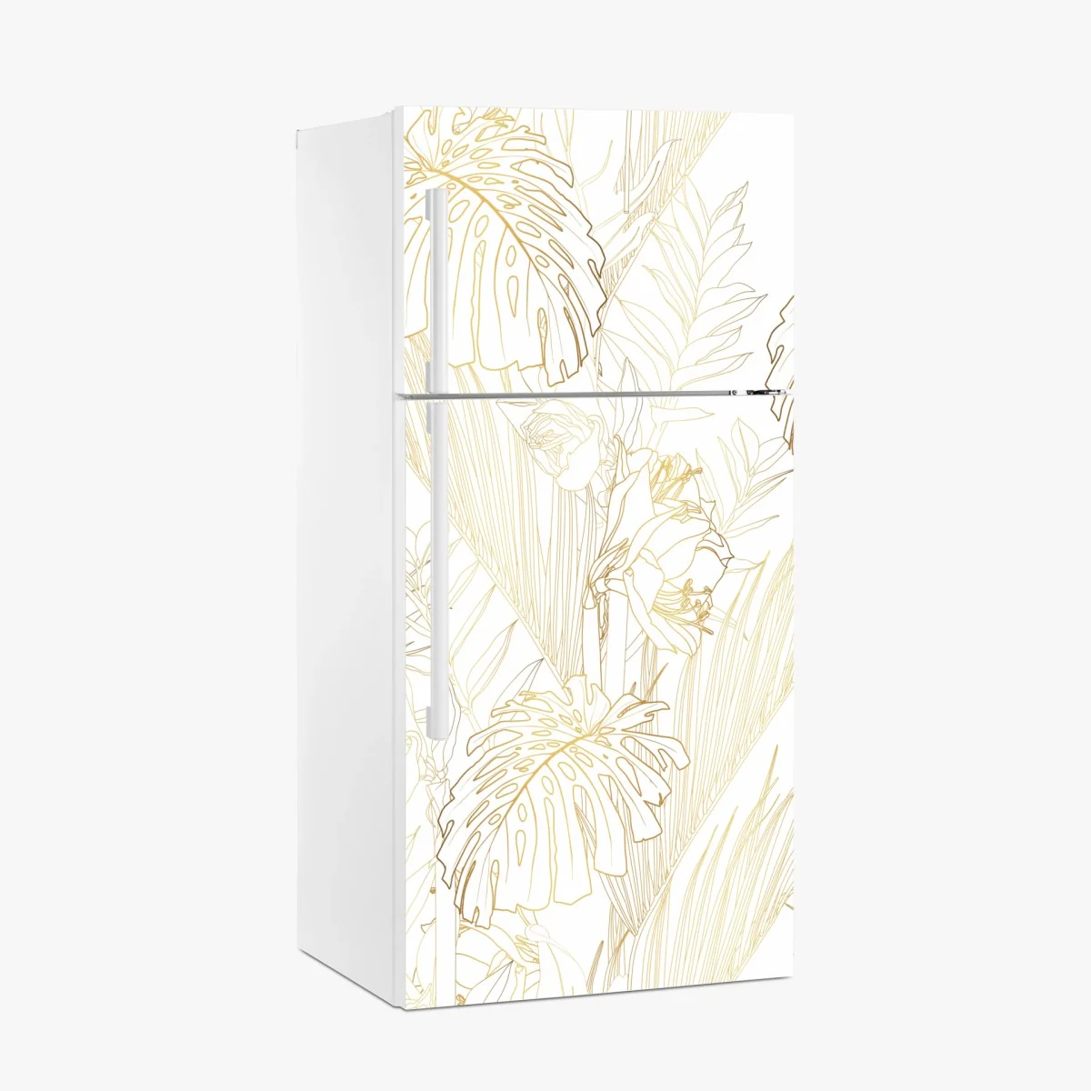 Sticker pour réfrigérateur motif botanique doré sur fond blanc – Wallnifity® Sticker pour réfrigérateur motif botanique doré sur fond blanc – Wallnifity®