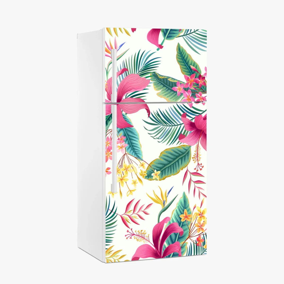 Sticker pour réfrigérateur motif floral tropical aux couleurs vives – Wallnifity® Sticker pour réfrigérateur motif floral tropical aux couleurs vives – Wallnifity®