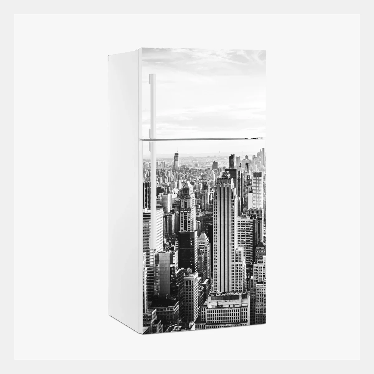 Sticker pour réfrigérateur panorama urbain de New York en noir et blanc – Wallnifity® Sticker pour réfrigérateur panorama urbain de New York en noir et blanc – Wallnifity®