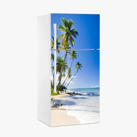 Sticker pour réfrigérateur rêve tropical au bord de la mer – Wallnifity®