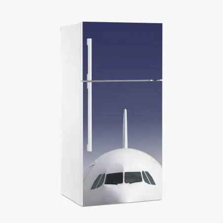 Sticker pour réfrigérateur nez d'avion minimaliste sur ciel dégradé – Wallnifity®