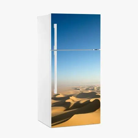 Sticker pour réfrigérateur vastes dunes sous un ciel azur – Wallnifity®