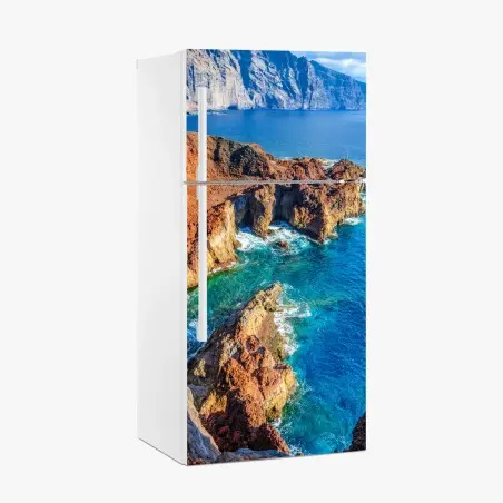 Sticker pour réfrigérateur falaises volcaniques de Tenerife près de Punto Teno – Wallnifity®