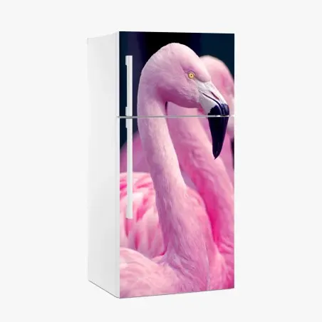 Sticker pour réfrigérateur élégance du flamant rose – Wallnifity®