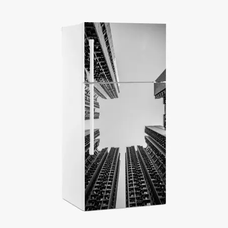 Sticker pour réfrigérateur perspective urbaine verticale – Wallnifity®