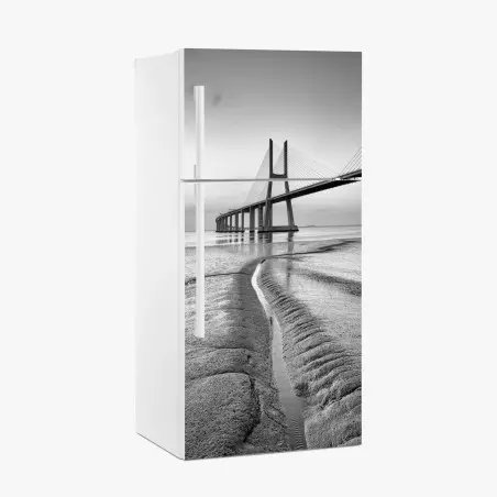 Sticker pour réfrigérateur lignes graphiques d'un pont suspendu – Wallnifity®