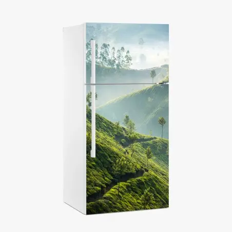 Sticker pour réfrigérateur brumes et plantations de thé à Munnar – Wallnifity®