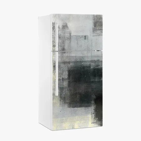 Sticker pour réfrigérateur abstraction urbaine en nuances de gris – Wallnifity®