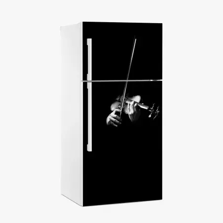 Sticker pour réfrigérateur mains au violon en clair-obscur – Wallnifity®