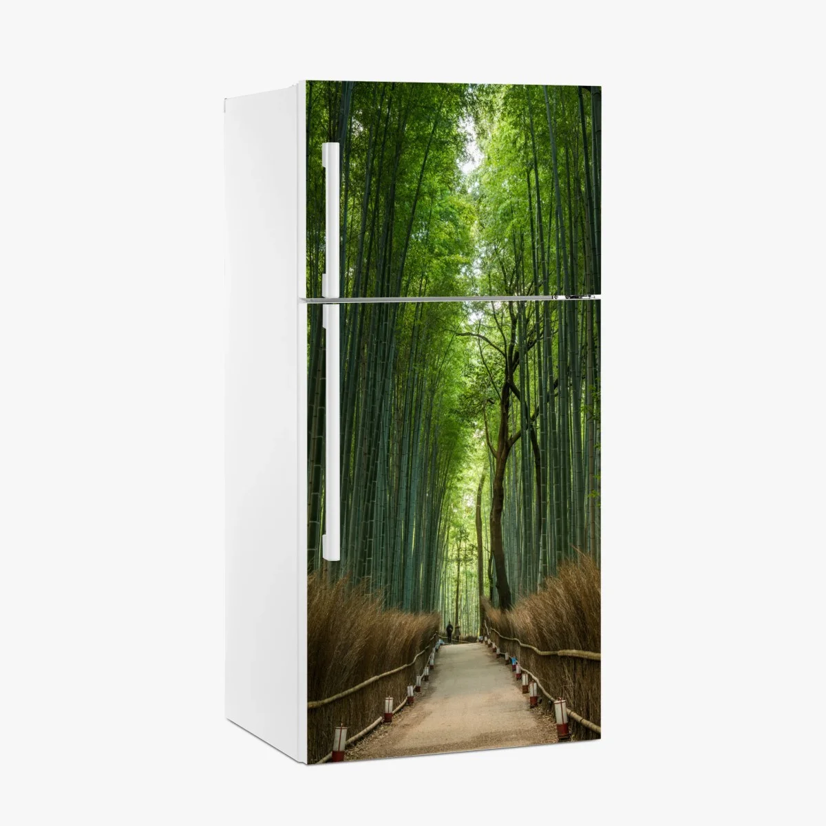 Sticker pour réfrigérateur allée de bambous zen en perspective – Wallnifity® Sticker pour réfrigérateur allée de bambous zen en perspective – Wallnifity®