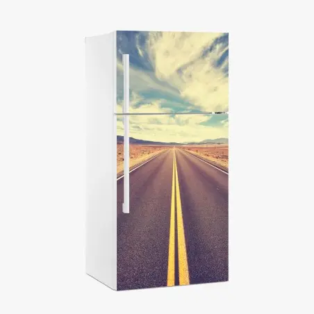 Sticker pour réfrigérateur route infinie vers Death Valley – Wallnifity®