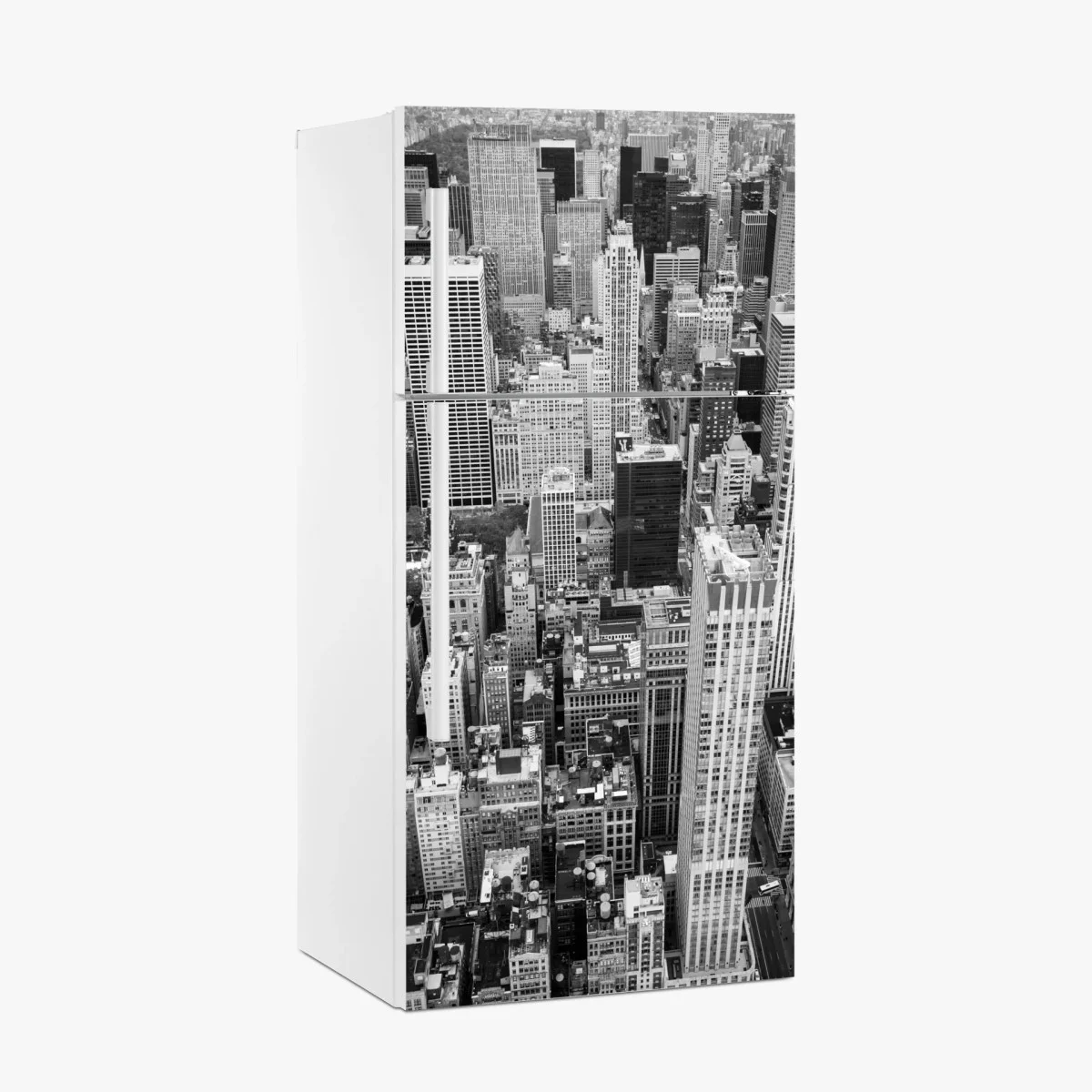 Sticker pour réfrigérateur vue aérienne monochrome d'une métropole – Wallnifity® Sticker pour réfrigérateur vue aérienne monochrome d'une métropole – Wallnifity®