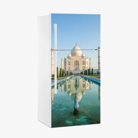 Sticker pour réfrigérateur reflet symétrique du Taj Mahal au lever du soleil – Wallnifity®