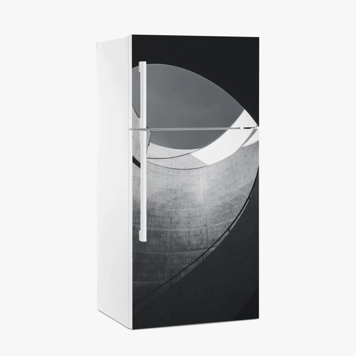 Sticker pour réfrigérateur abstraction architecturale en béton et courbes – Wallnifity® Sticker pour réfrigérateur abstraction architecturale en béton et courbes – Wallnifity®