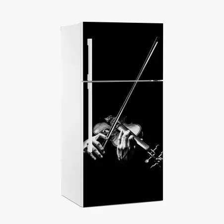 Sticker pour réfrigérateur mains et violon en clair-obscur – Wallnifity®
