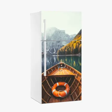 Sticker pour réfrigérateur matin doré au Lago di Braies – Wallnifity®