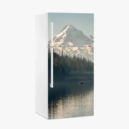 Sticker pour réfrigérateur sérénité au lac alpin – Wallnifity®