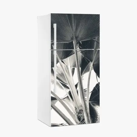 Sticker pour réfrigérateur feuilles tropicales en perspective – Wallnifity®
