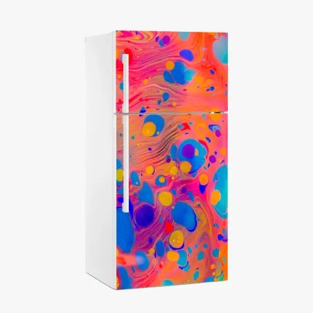 Sticker pour réfrigérateur marbrures ottomanes multicolores – Wallnifity®