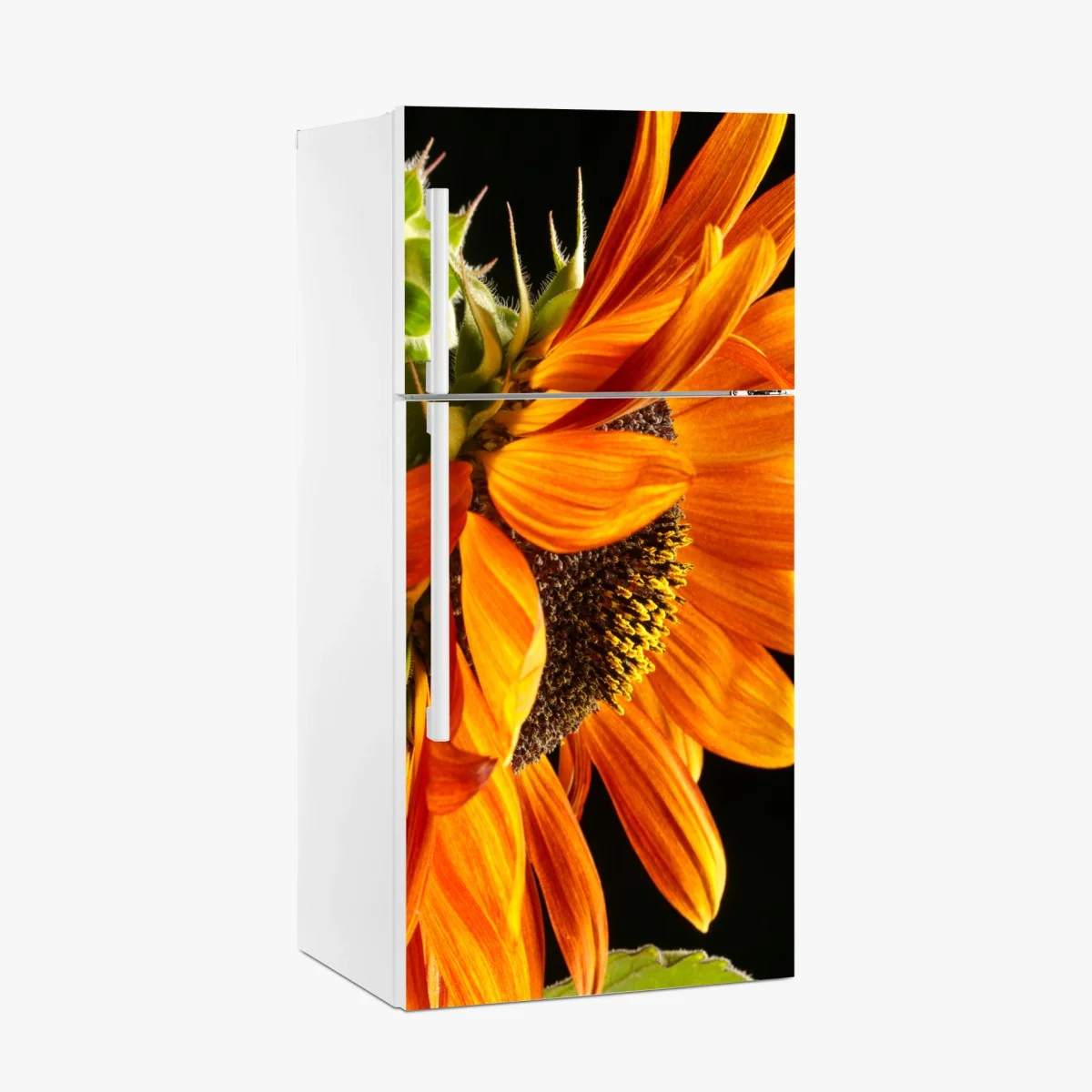 Sticker pour réfrigérateur gros plan de tournesol orange – Wallnifity® Sticker pour réfrigérateur gros plan de tournesol orange – Wallnifity®
