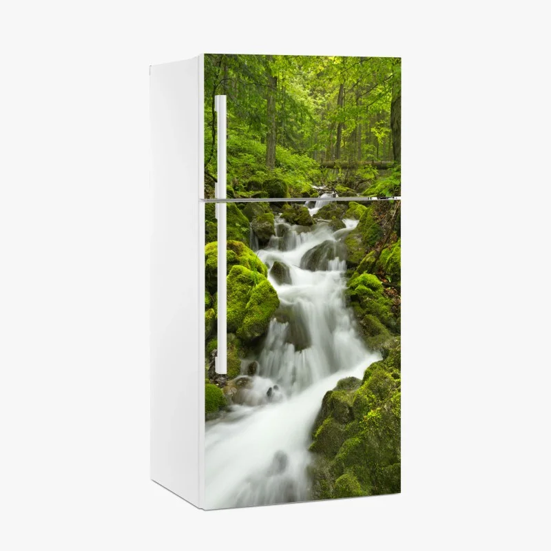 Sticker pour réfrigérateur cascade féerique de Slovenský Raj – Wallnifity®