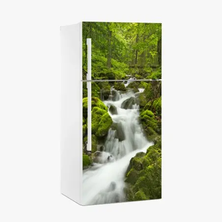 Sticker pour réfrigérateur cascade féerique de Slovenský Raj – Wallnifity®