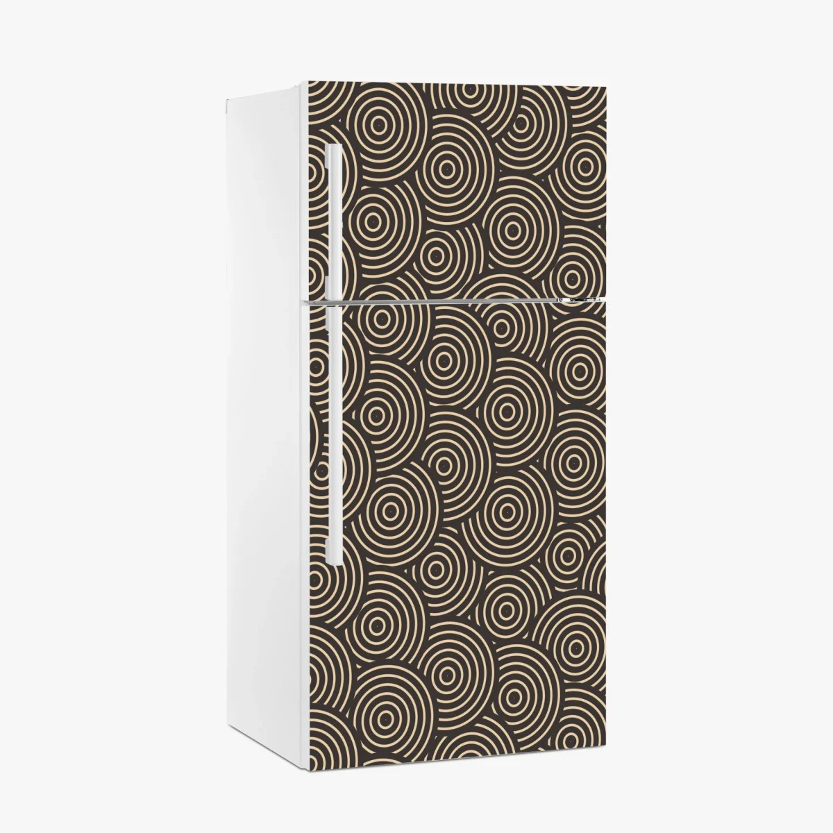Sticker pour réfrigérateur motif concentrique rétro beige et noir – Wallnifity® Sticker pour réfrigérateur motif concentrique rétro beige et noir – Wallnifity®