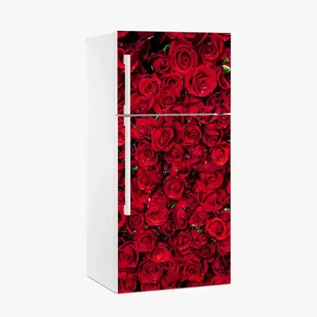 Sticker pour réfrigérateur océan de roses rouges – Wallnifity®