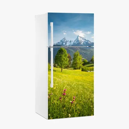 Sticker pour réfrigérateur évasion alpine printanière – Wallnifity®