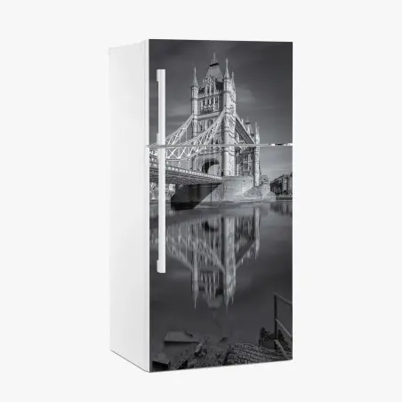 Sticker pour réfrigérateur reflet majestueux du pont de Londres – Wallnifity®