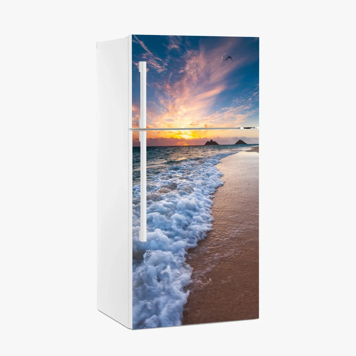 Sticker pour réfrigérateur horizon marin en lumière dorée – Wallnifity® Sticker pour réfrigérateur horizon marin en lumière dorée – Wallnifity®
