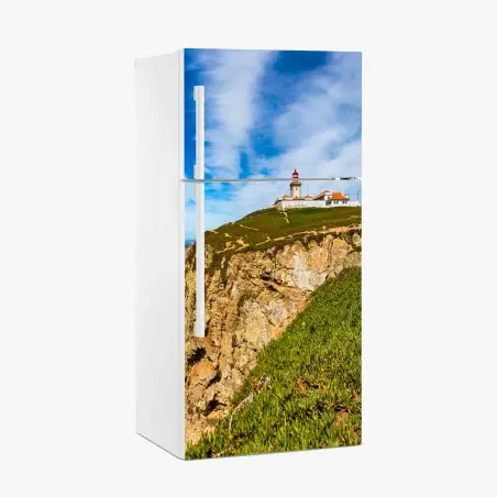 Sticker pour réfrigérateur phare de Cabo da Roca sur falaises de l'Atlantique – Wallnifity®