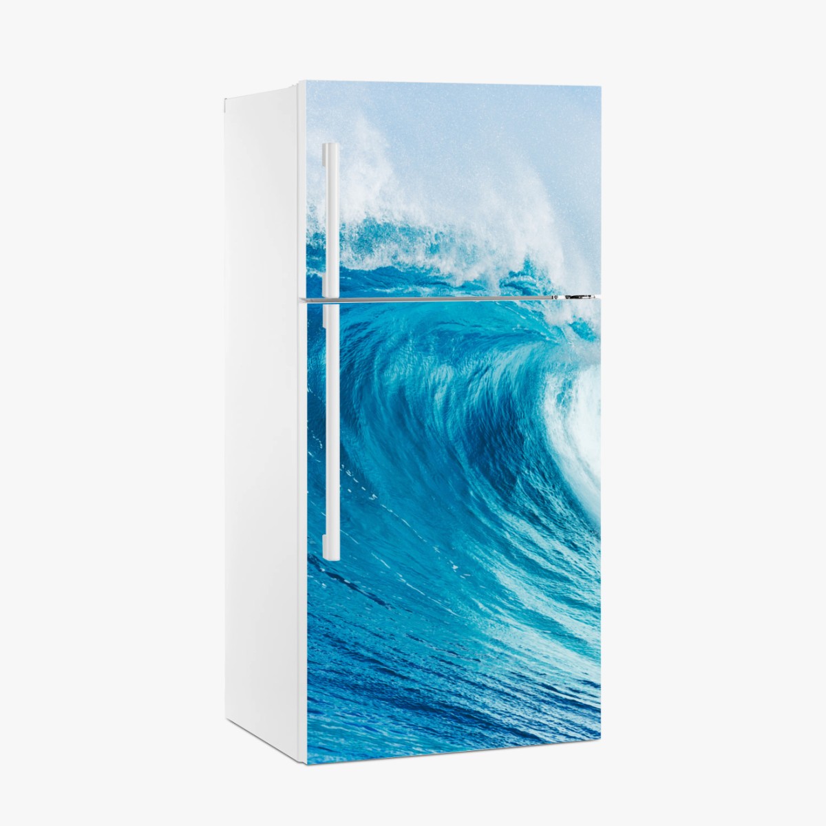 Sticker pour réfrigérateur vague océanique bleue en mouvement – Wallnifity®