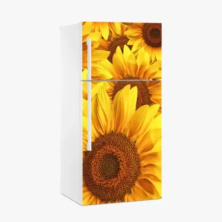 Sticker pour réfrigérateur mosaïque de tournesols éclatants – Wallnifity®
