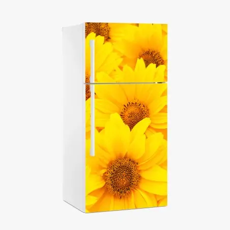 Sticker pour réfrigérateur éclat de tournesols jaunes – Wallnifity®