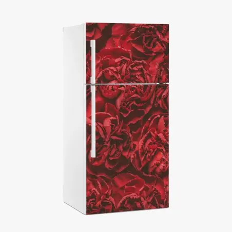 Sticker pour réfrigérateur œillets rouges rétro pour décoration intérieure – Wallnifity®